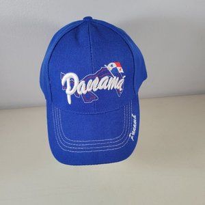 Panama Strapback Hat - Blue - New Cardboard Inside